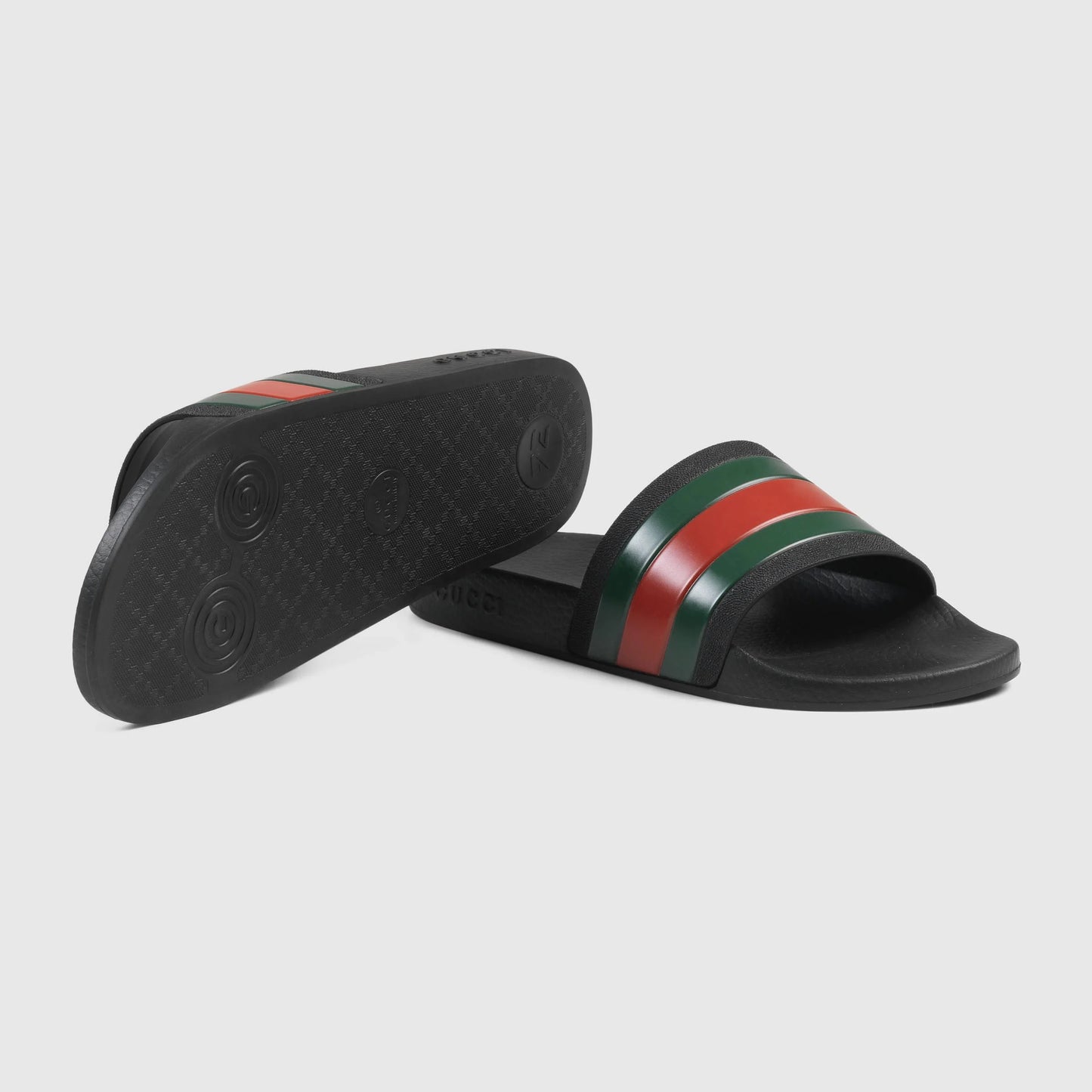 GUCCI WEB SLIDE GREEN/RED