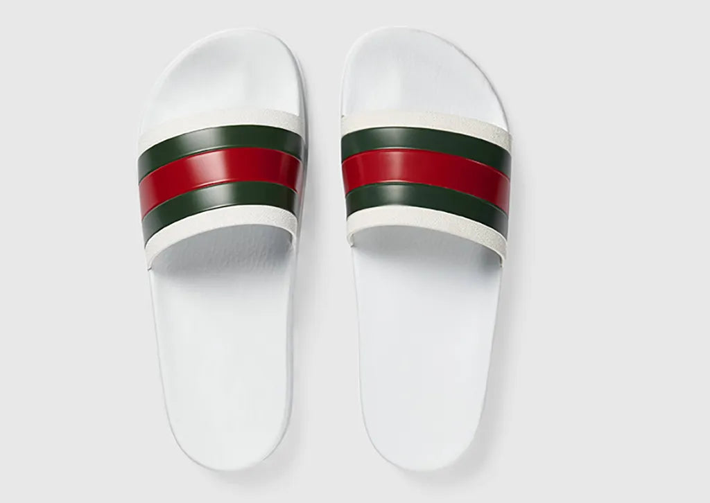 GUCCI WEB SLIDE GREEN/RED